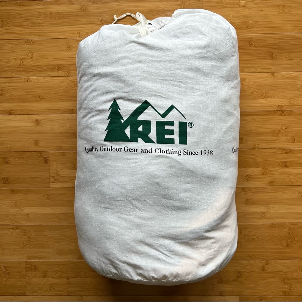 REI Kilimanjaro 0 F Degree Mummy Sleeping Bag Unisex Navy Blue Chartreuse Green